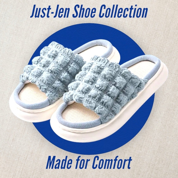 NWT BEAUTIFUL! Pair of Women's Ruched Vamp Platform Slides! Thick Soft Bottom!! - Picture 4 of 13